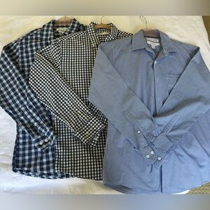 Men’s regular fit shirt bundle — 3 pieces, mixed brands.